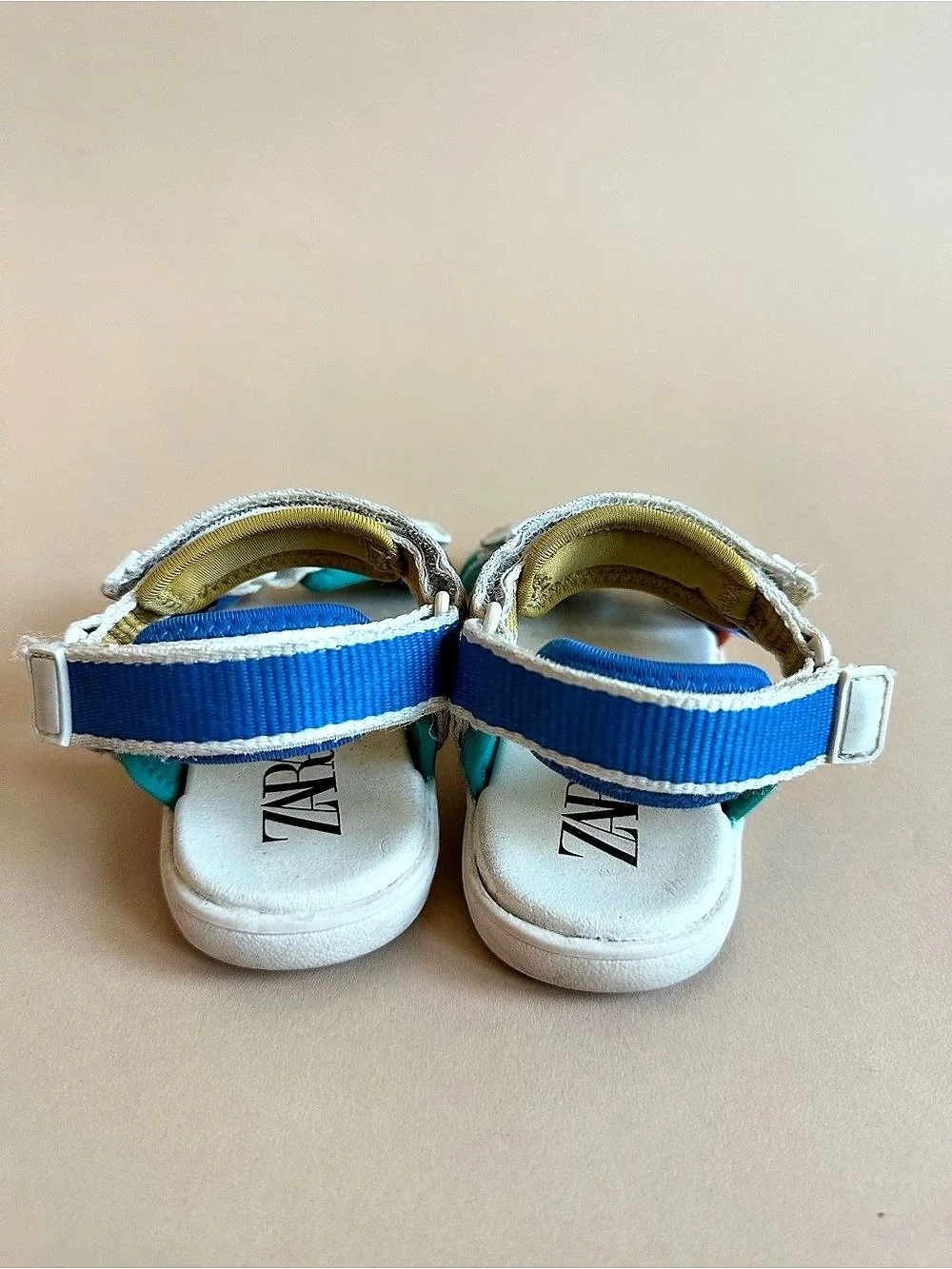 Zara Colorblock Toddler Sport Sandals Sz 7 Vacation Shoes Tropical Play Daycare